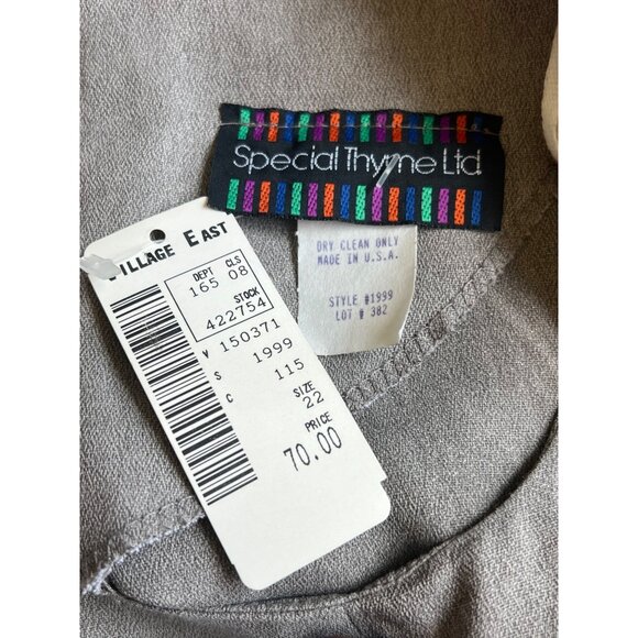 Special Thyme Ltd Womens 2-Piece Set 22W Gray Buttoned Blouse & Pants Rayon Blen - Picture 15 of 16